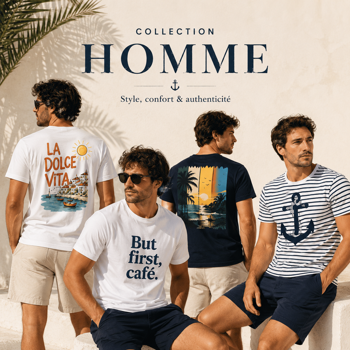 T-shirt homme noir Mont Fuji, estampe japonaise dans le dos, collection homme Move98