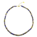 Collier Miss Bambou jaspe impérial violet et brun