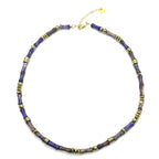 Collier Miss Bambou jaspe impérial violet et brun