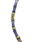 Collier Miss Bambou jaspe impérial violet porté