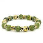 Bracelet Beaulieu 8 mm en jade verte