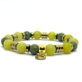 Bracelet Beaulieu 8 mm agate verte et jade
