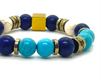 Détail du bracelet Prague lapis-lazuli et turquoise
