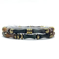 Set de 2 bracelets Miss Bambou jaspe impérial brun et vert