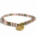 Bracelet Eden 4 mm en tourmaline melon d'eau rose et blanche