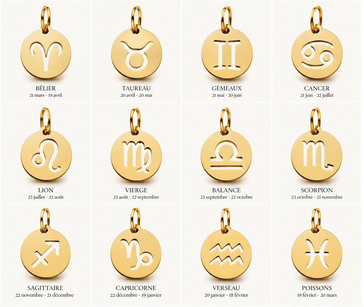 Coloris disponibles du collier Zodiaque en jaspe impérial