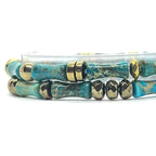 Bracelets Miss Bambou jaspe impérial turquoise portés