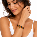 Bracelet Beaulieu 8 mm Agate orangé