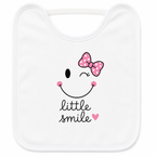 Bavoir bébé Little Smile : détail du motif Little Smile