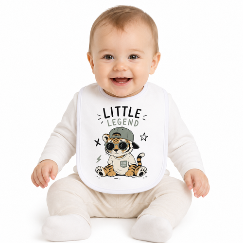 Bavoir Little Legend, bavoir bébé en coton imprimé en France