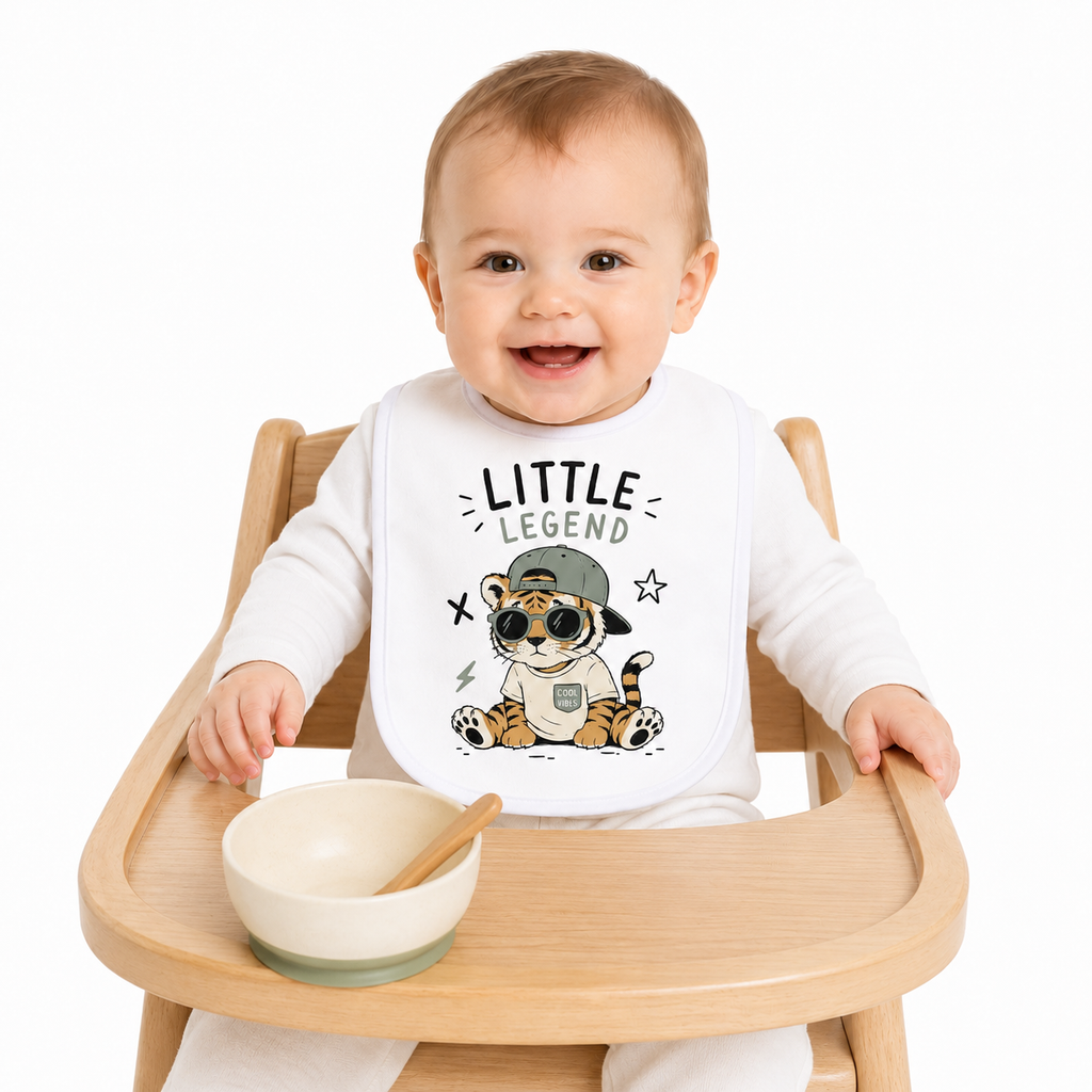 Bavoir Little Legend, bavoir bébé en coton imprimé en France — vue complémentaire 5