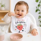 Bavoir Petite Chipie, bavoir bébé en coton imprimé en France — vue complémentaire 4