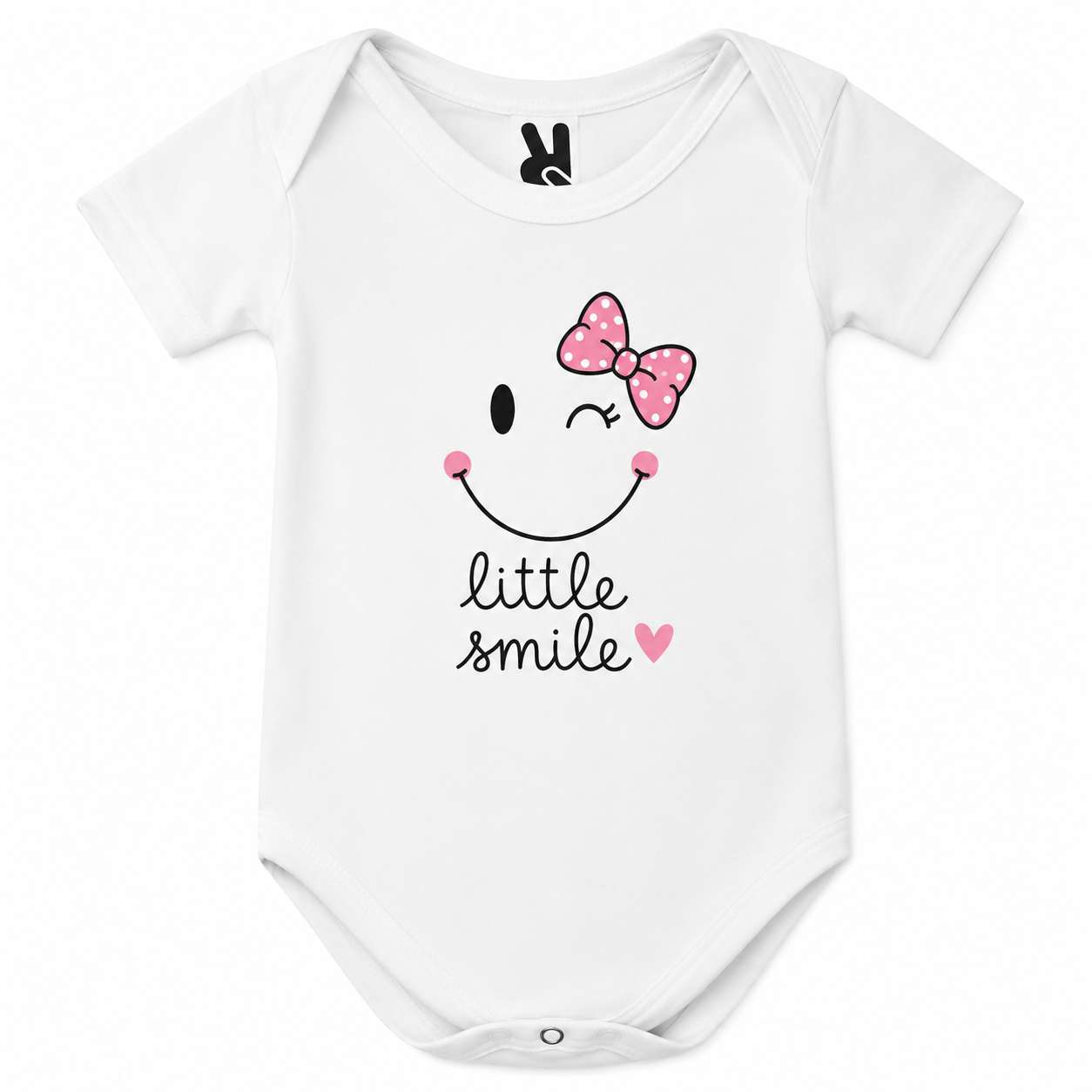 Body bébé Little Smile : détail du motif Little Smile