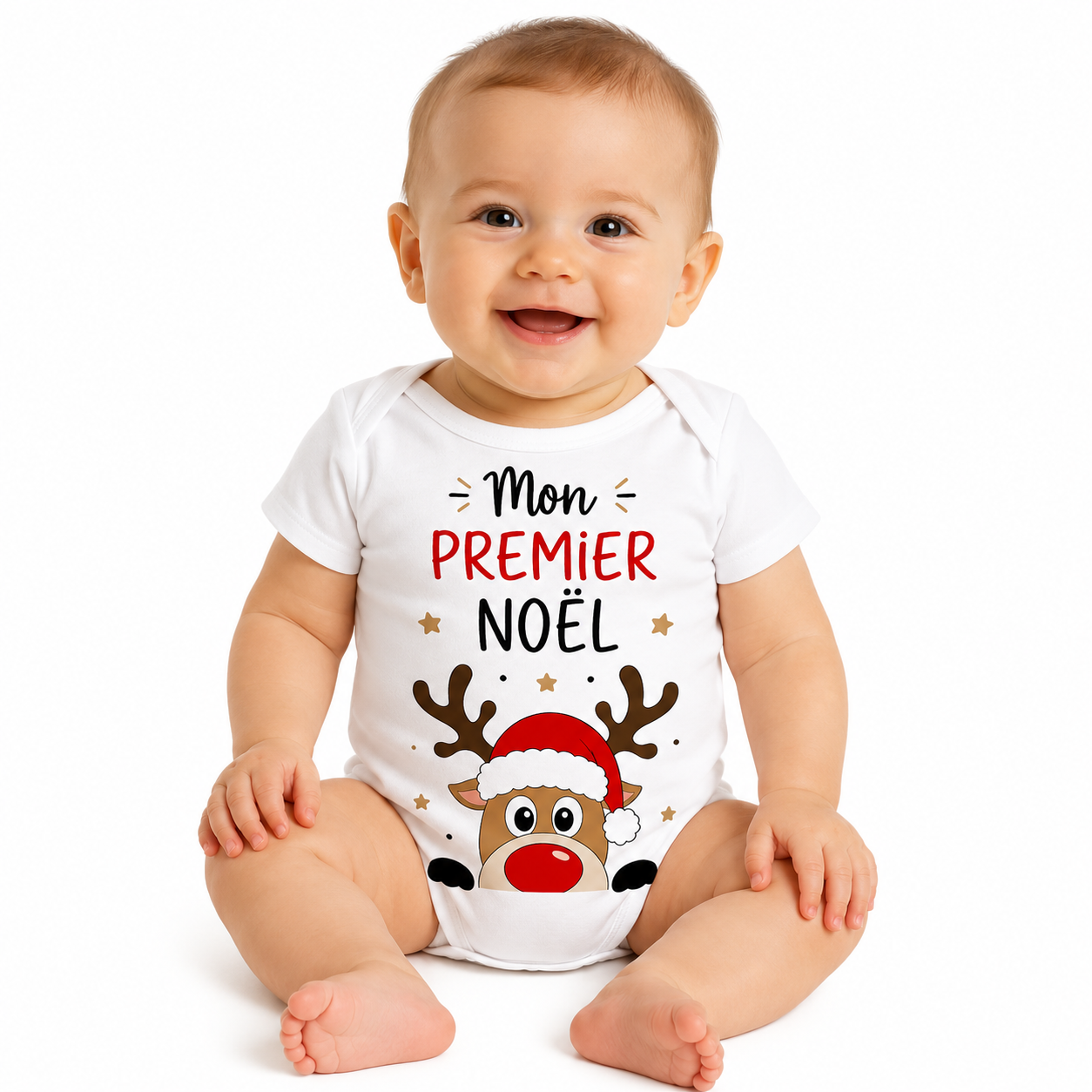 Body bébé Mon Premier Noël, imprimé Noël