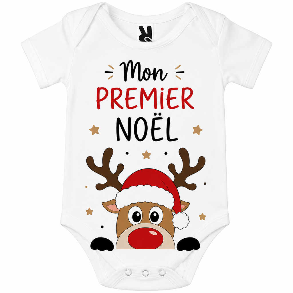 Body bébé Mon Premier Noël, vue de détail