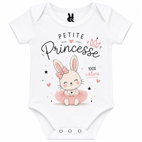 Body bébé Petite Princesse : détail du motif Petite Princesse