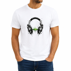 T-shirt homme Casque DJ Onde Sonore : casque DJ et ondes sonores, culture DJ