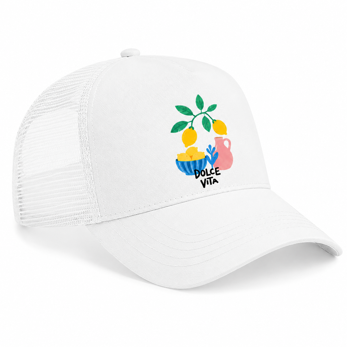 Casquette Enfant Dolce Vita Citrons, casquette enfant réglable imprimée en France — autre vue