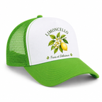 Casquette trucker Limoncello : vue de profil avec visière incurvée