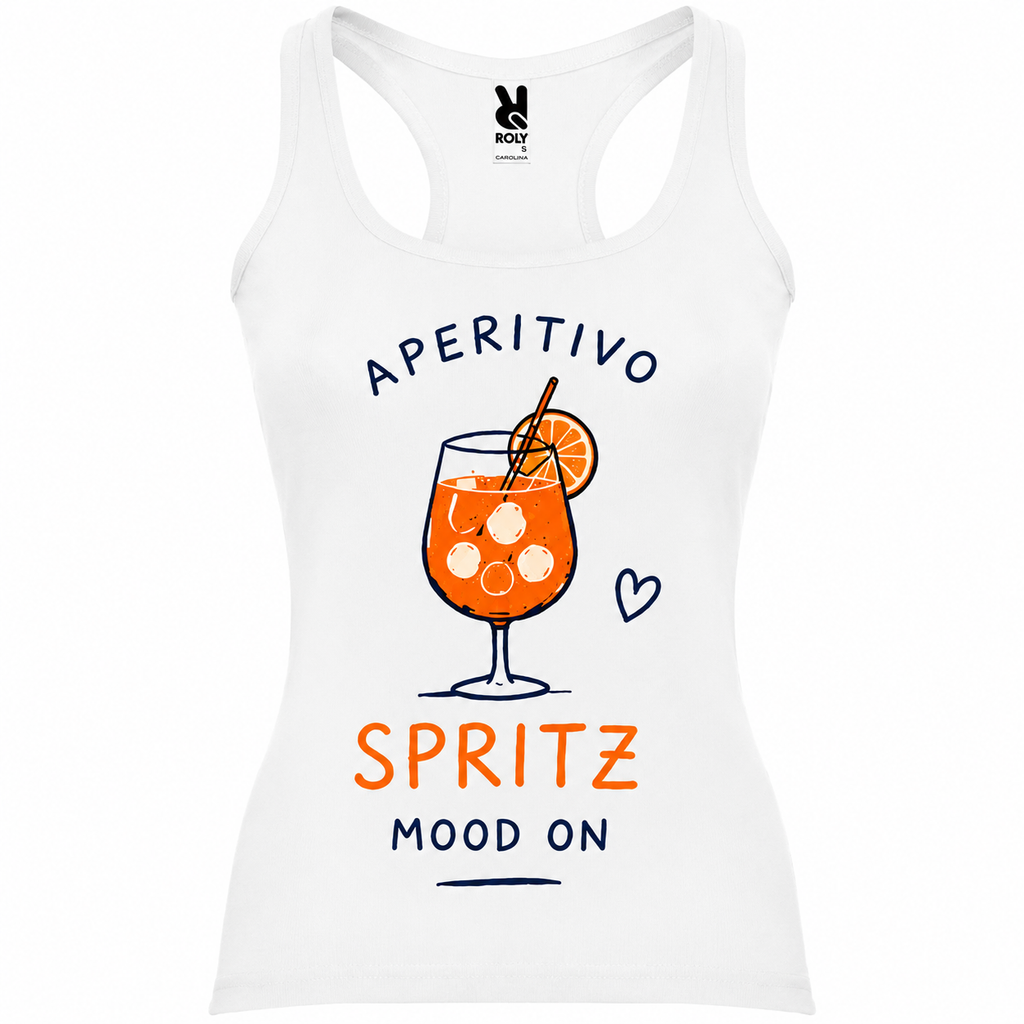 Débardeur Aperitivo Spritz, débardeur femme imprimé en France — autre vue