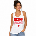 Débardeur Bisou Bisou, débardeur femme imprimé en France