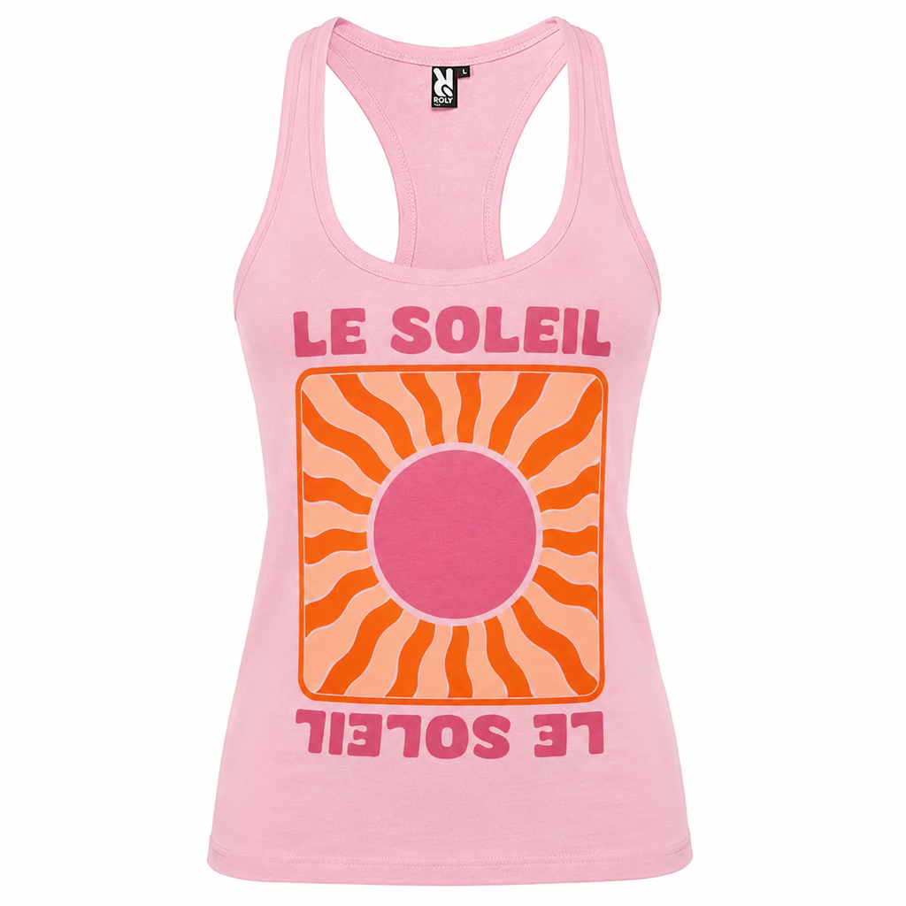 Débardeur Le Soleil, débardeur femme imprimé en France — autre vue