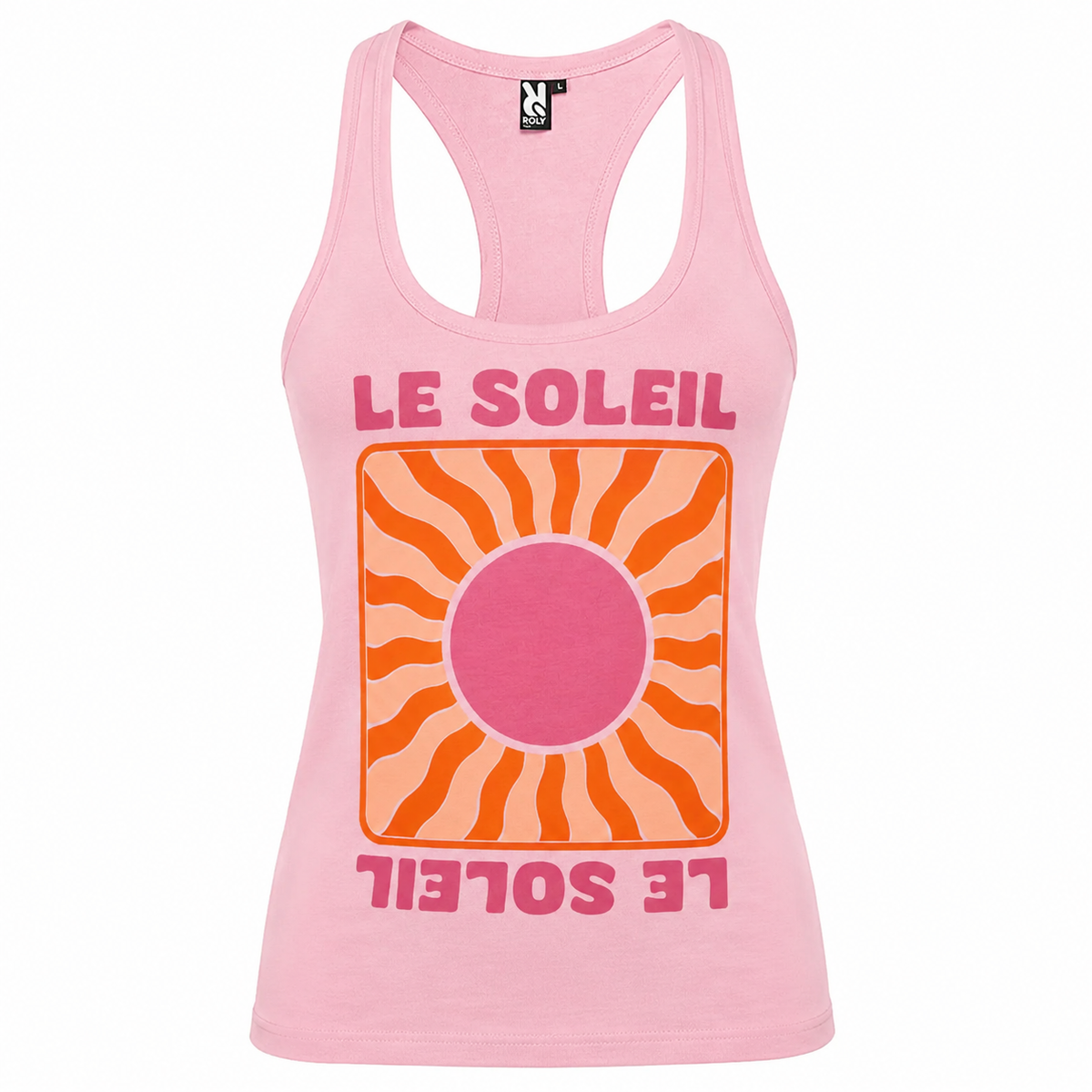 Débardeur Le Soleil, débardeur femme imprimé en France — autre vue
