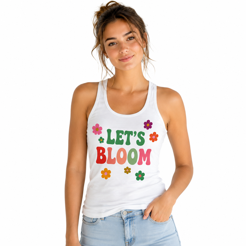 Débardeur Let's Bloom, débardeur femme imprimé en France