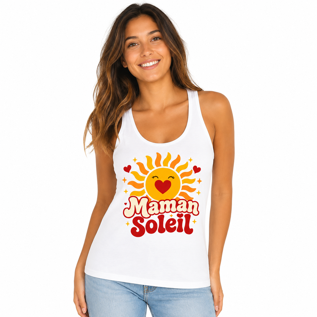 Débardeur Maman Soleil, débardeur femme imprimé en France