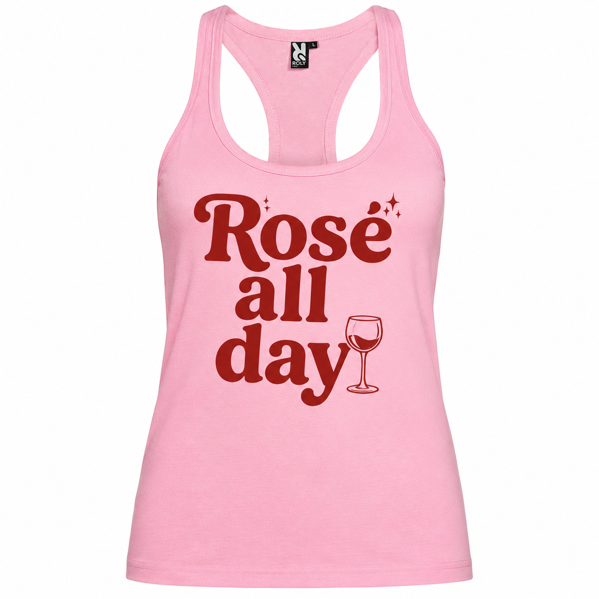 Débardeur Rosé All Day, débardeur femme imprimé en France — autre vue