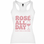 Débardeur Rosé All Day Good Times, débardeur femme imprimé en France — autre vue