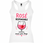 Débardeur Rosé Responsable, débardeur femme imprimé en France — vue complémentaire 3