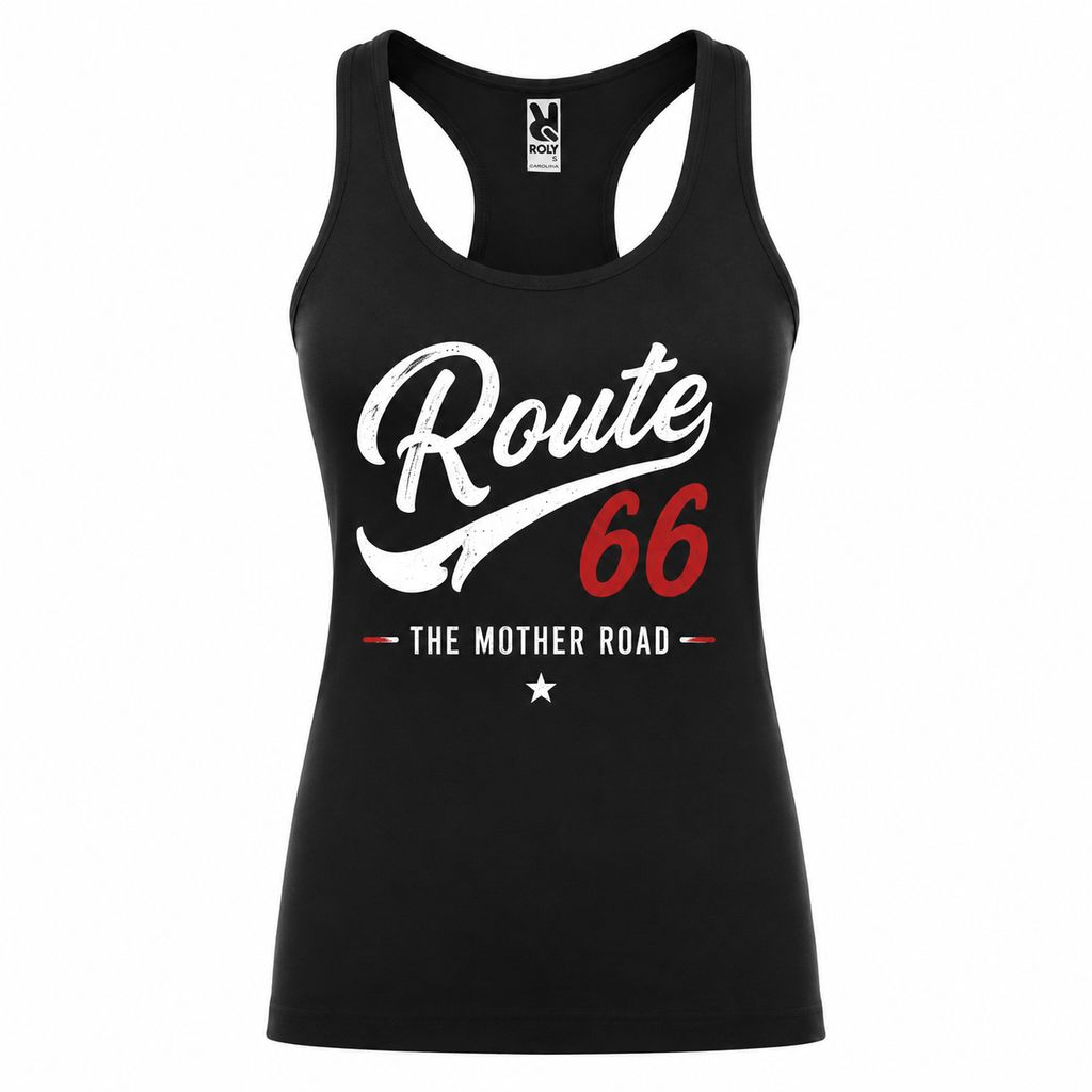 Débardeur Route 66 The Mother Road, débardeur femme imprimé en France — vue complémentaire 9