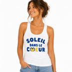 Débardeur Soleil dans le Cœur, débardeur femme imprimé en France