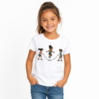 T-shirt enfant Corde à Sauter : fillette sautant à la corde, jeux d'enfance