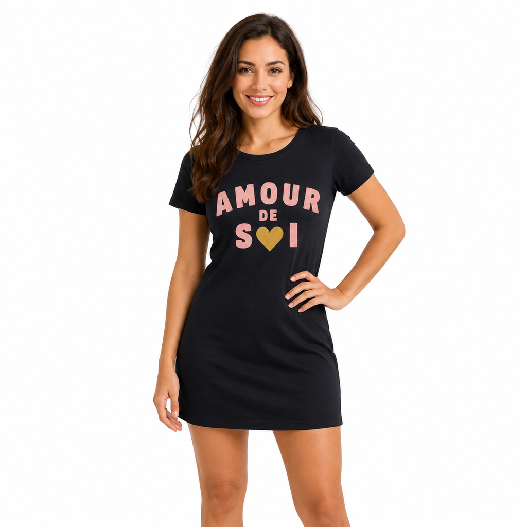 Robe Amour de Soi, robe t-shirt femme imprimée en France
