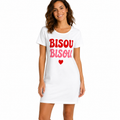 Robe Bisou Bisou, robe t-shirt femme imprimée en France