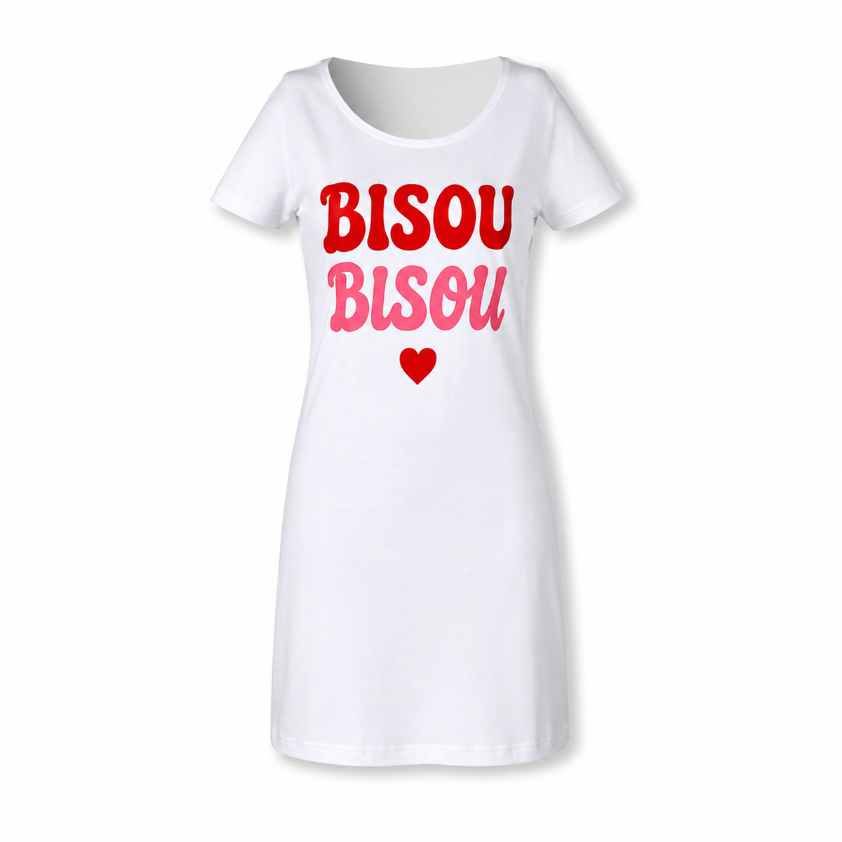 Robe Bisou Bisou, robe t-shirt femme imprimée en France — autre vue