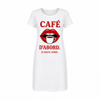 Robe Café d'Abord, robe t-shirt femme imprimée en France — autre vue