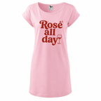 Robe Rosé All Day, robe t-shirt femme imprimée en France — autre vue