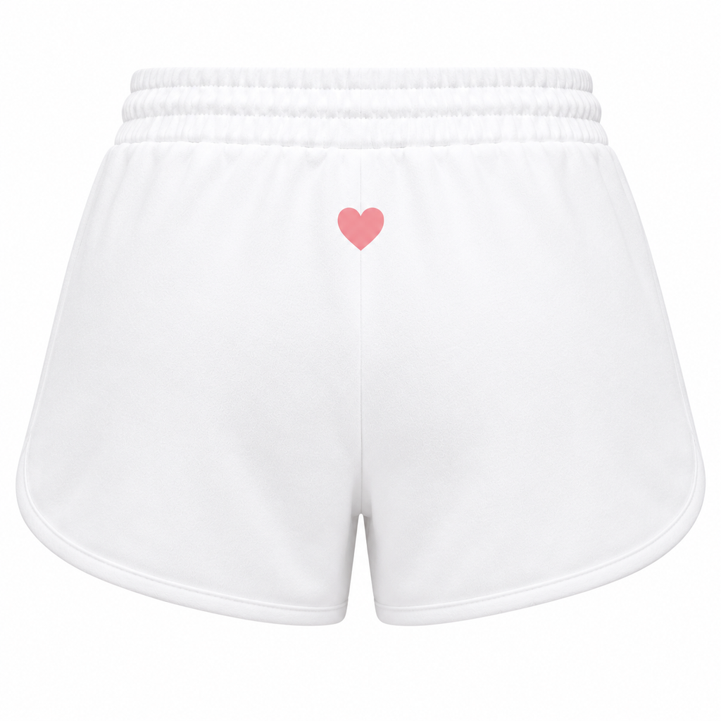 Short femme Smile : vue de côté du short jogging rétro recyclé