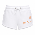 Short femme Spritz : vue du motif verre de spritz orange sur le short rétro