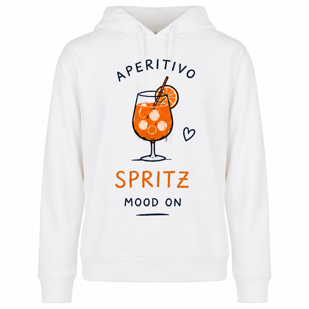 Sweat à Capuche Aperitivo Spritz, sweat à capuche femme imprimé en France — autre vue