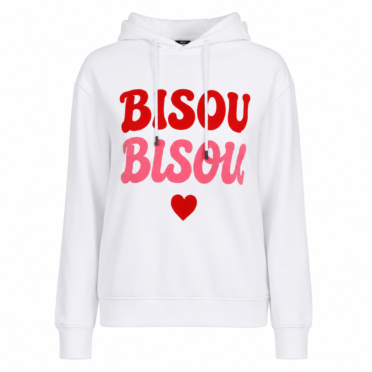 Sweat à Capuche Bisou Bisou, sweat à capuche femme imprimé en France — autre vue