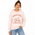 Sweat à Capuche Dolce Vita, sweat à capuche femme imprimé en France