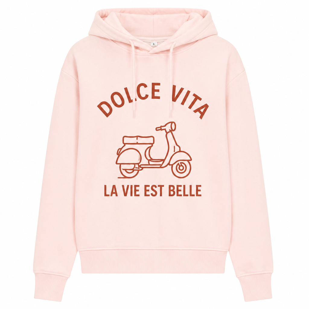 Sweat à Capuche Dolce Vita, sweat à capuche femme imprimé en France — autre vue