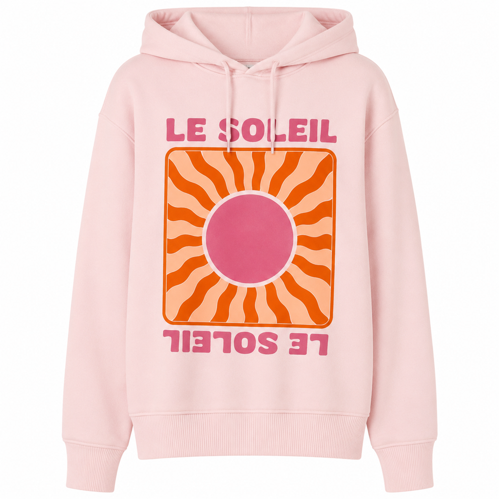 Sweat à Capuche Le Soleil, sweat à capuche femme imprimé en France — autre vue
