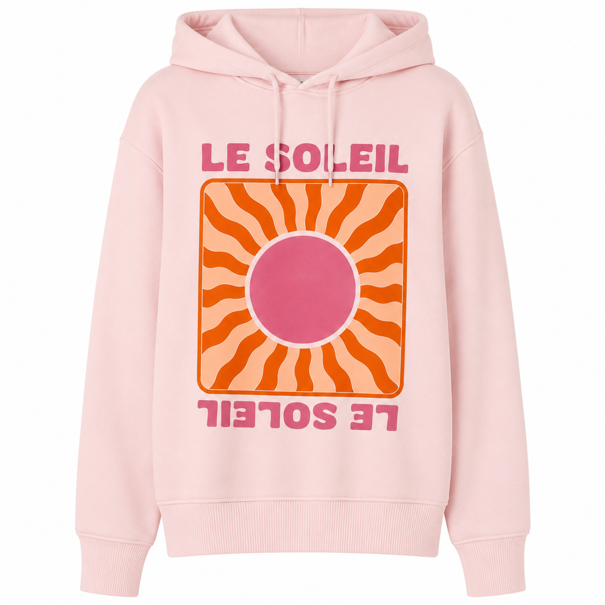 Sweat à Capuche Le Soleil, sweat à capuche femme imprimé en France — autre vue
