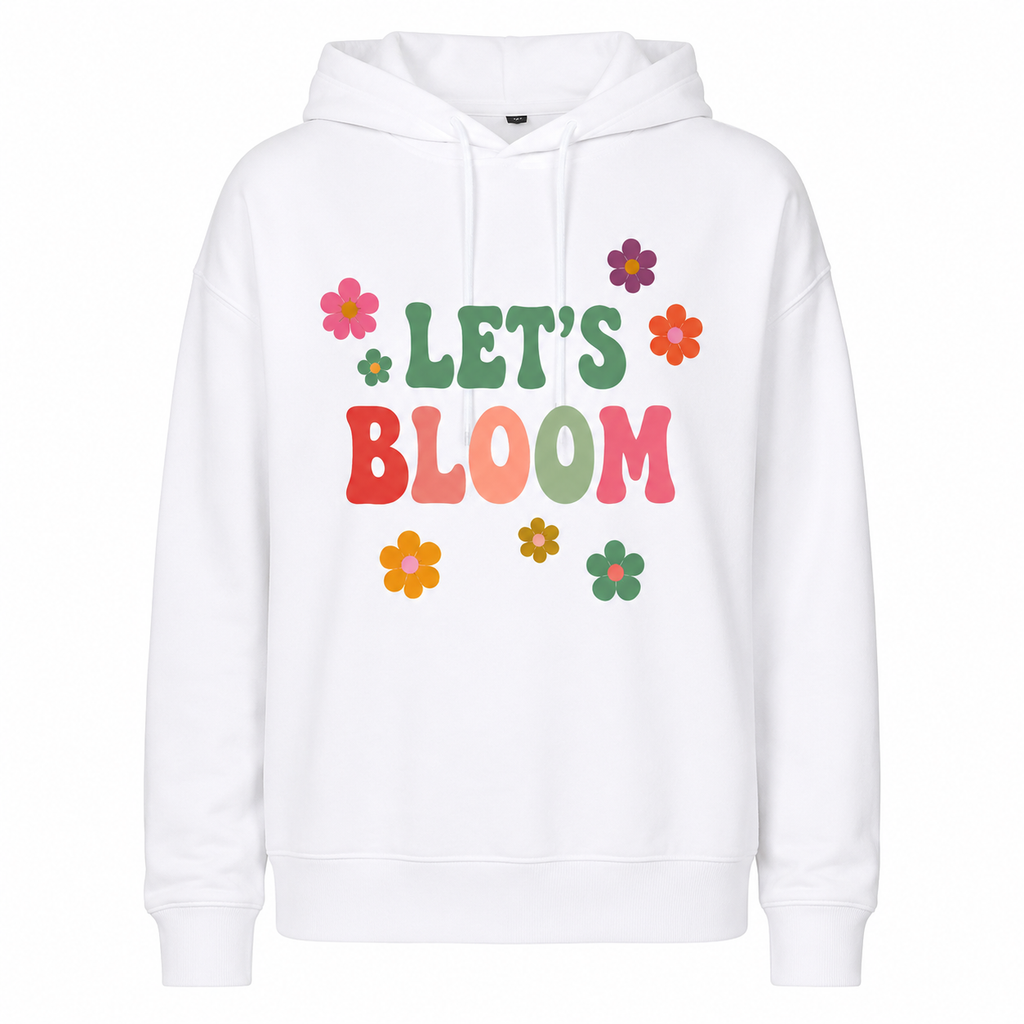 Sweat à Capuche Let's Bloom, sweat à capuche femme imprimé en France — autre vue