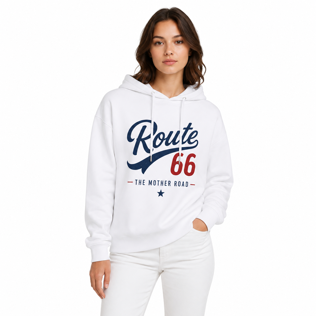 Sweat à Capuche Route 66, sweat à capuche femme imprimé en France — vue complémentaire 3